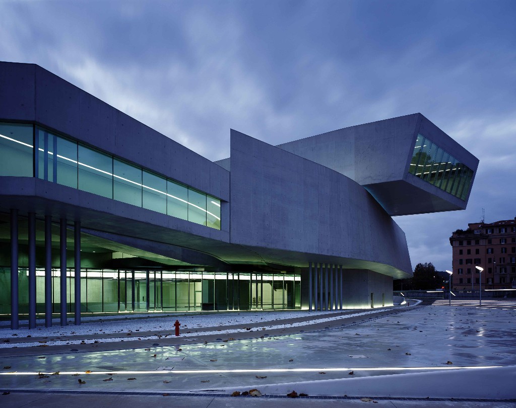 MAXXI - National Museum of the 21st Century Arts, Rome, Italy (1998-2009). Photo credit: Zaha Hadid Architects 